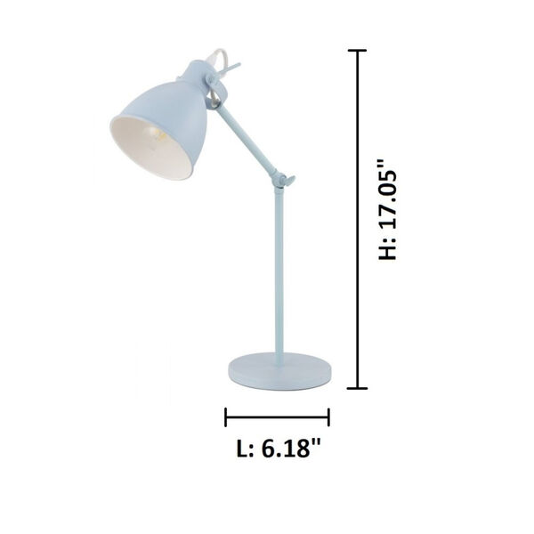 Priddy-P Blue One-Light Desk Lamp, image 3