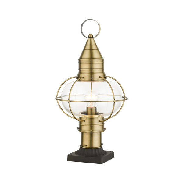 Newburyport Antique Brass 11-Inch One-Light Outdoor Post Lantern, image 3