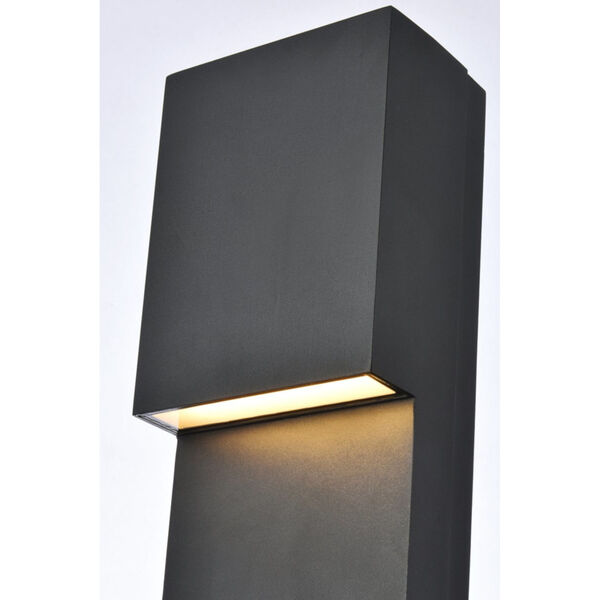 Raine Black 240 Lumens 12-Light LED Outdoor Wall Sconce, image 3