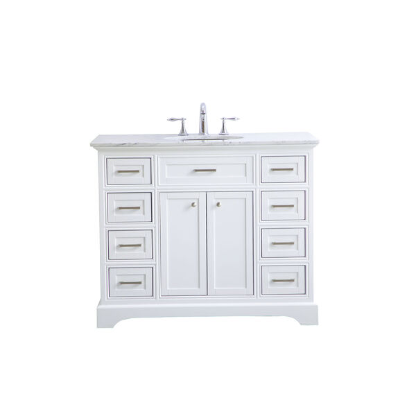 Americana White 42-Inch Vanity Sink Set, image 1