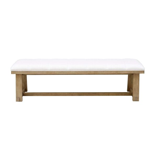 Catalina Distressed Wood Dining Bench, image 1