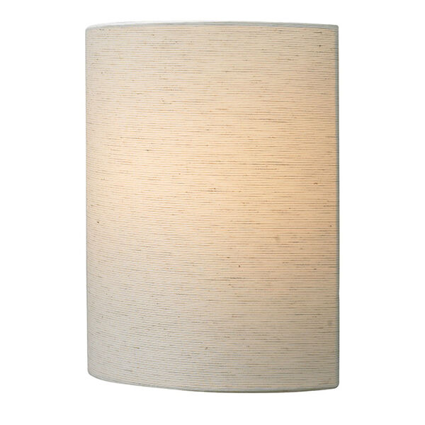 Fiona Silver LED Wall Sconce with Linen Shade, image 1