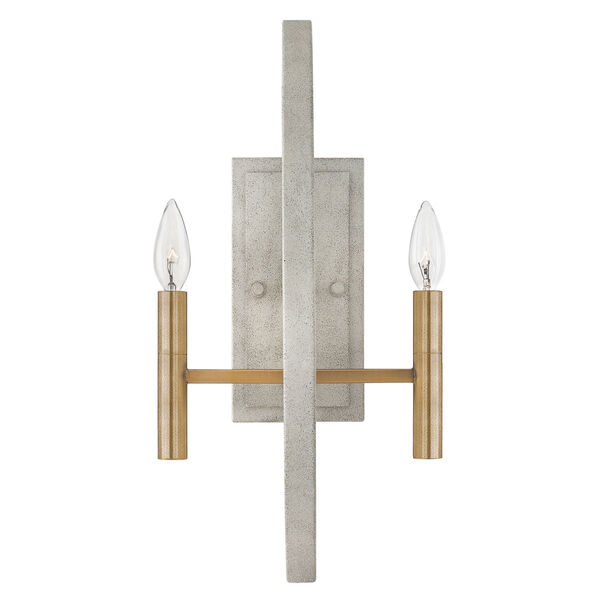 Euclid Cement Gray Wall Sconce, image 1