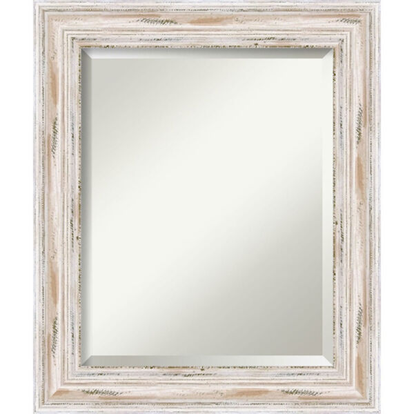 Distressed White Wash 21 x 25-Inch Medium Vanity Mirror, image 1