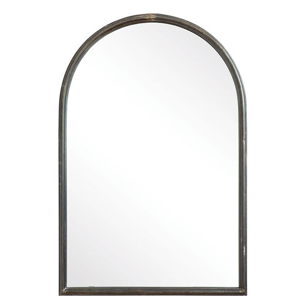Collected Notions Grey Arched Mirror with Metal Trim - (Open Box), image 1