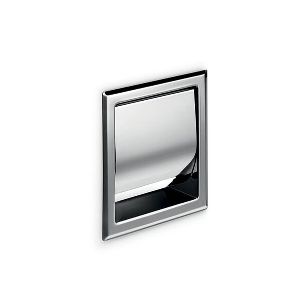Hotellerie Built-in Toilet Paper Holder with Cover in Stainless Steel, image 1