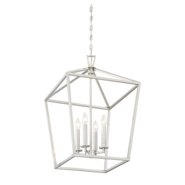 Anna Brushed Nickel 17-Inch Four-Light Pendant, image 4