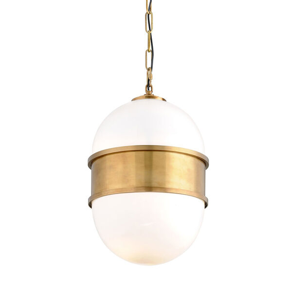 Broomley Vintage Brass Two-Light Pendant, image 1
