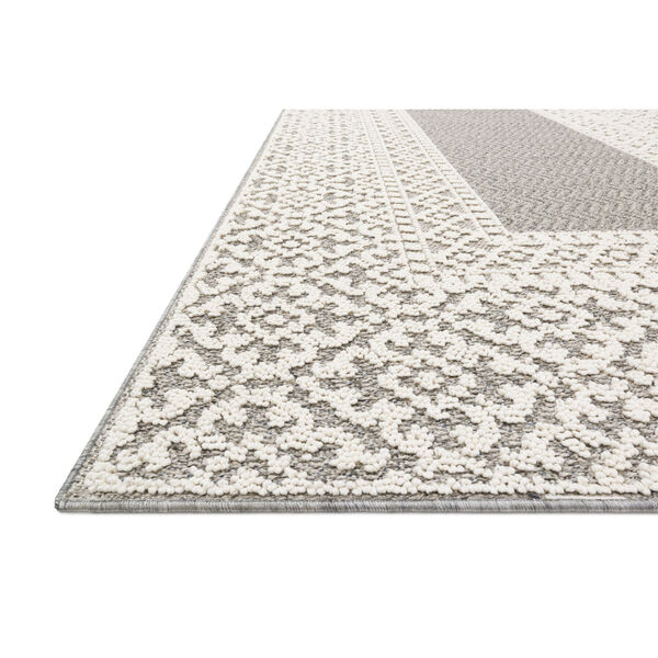 Cole Gray and Ivory 2 Ft. 7 In. x 12 Ft. Power Loomed Rug, image 2