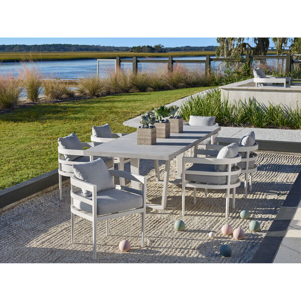 Sout Chalk White Aluminum  Beach Dining Chair, image 5