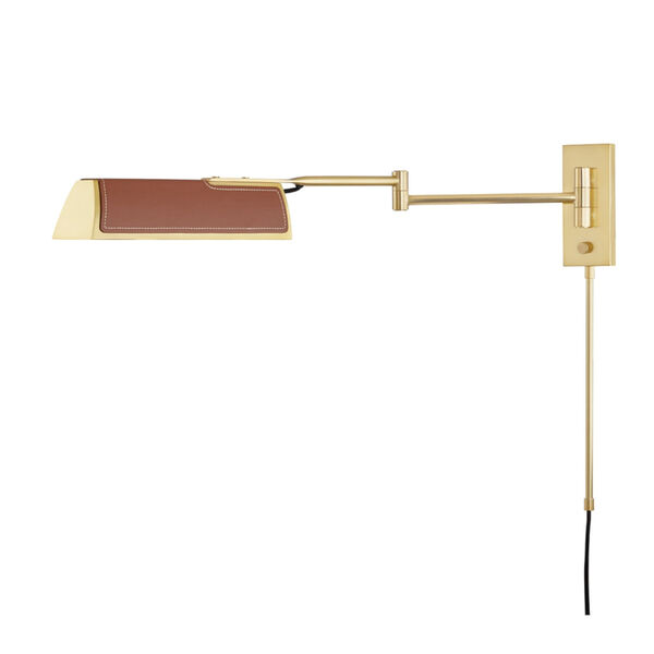 Holtsville Aged Brass/Saddle 5-Inch LED Wall Sconce, image 1