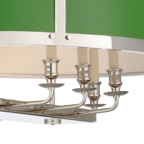 High Street White and Polished Nickel Chandelier, image 2