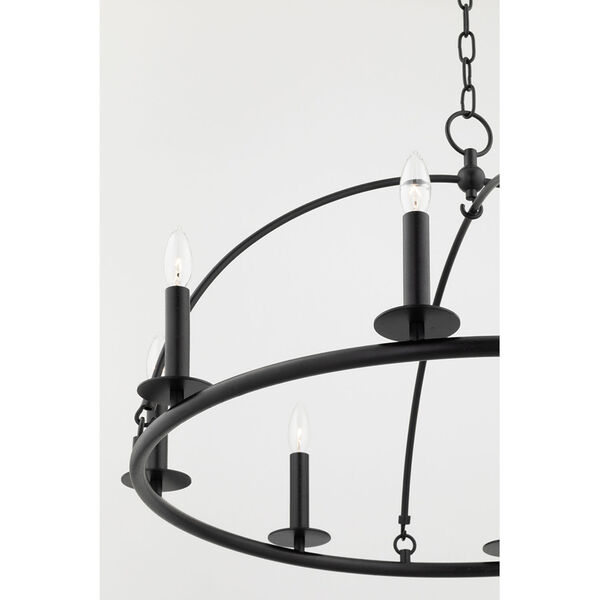 Howell Aged Iron Eight-Light Chandelier, image 5
