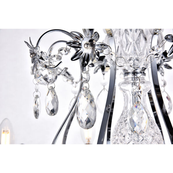 Voltaire Chrome Eight-Light Chandelier, image 5
