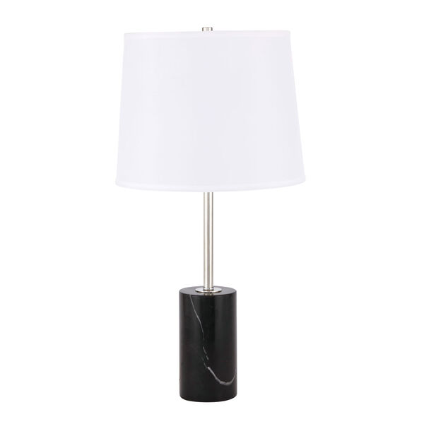 Laurent Polished Nickel and Black 14-Inch One-Light Table Lamp, image 3