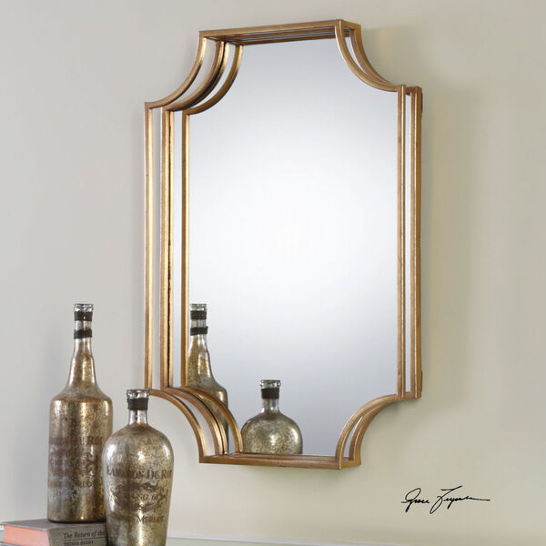 Lindee Gold Wall Mirror, image 1