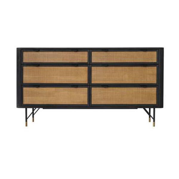Saratoga Black Six-Drawer Dresser, image 1