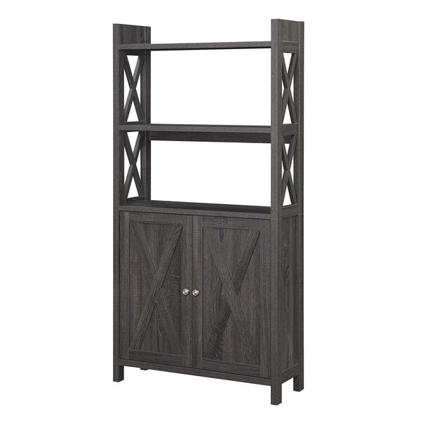 Oxford Weathered Kitchen Dining Storage Cabinet with Shelves, image 1