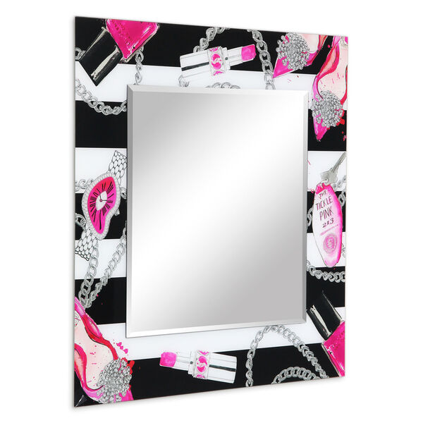 Essentials Pink 36 x 36-Inch Square Beveled Wall Mirror, image 2