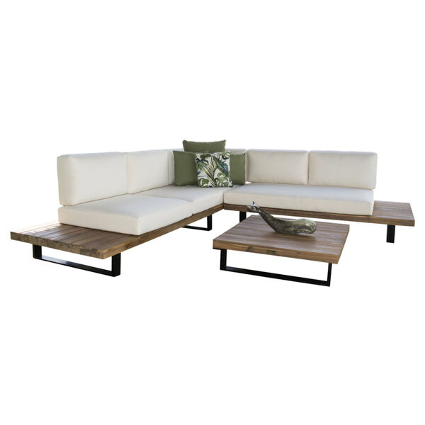 Normans Cay Three-Piece Sectional with Air Blue Cushions, image 5