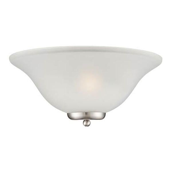 Ballerina Brushed Nickel One-Light Wall Sconce with Frosted Glass, image 1