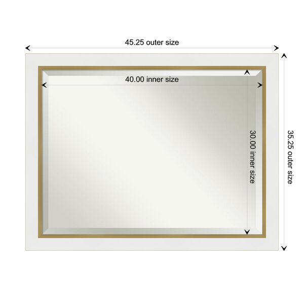 Eva White Gold Wall Mirror, image 4