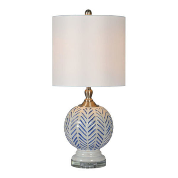 Charlotte Blue and White One-Light Table Lamp Set of Two, image 1