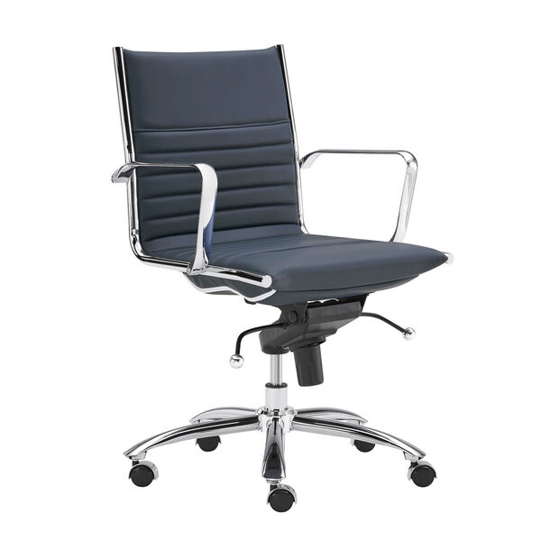 Dirk Blue 27-Inch Low Back Office Chair, image 6