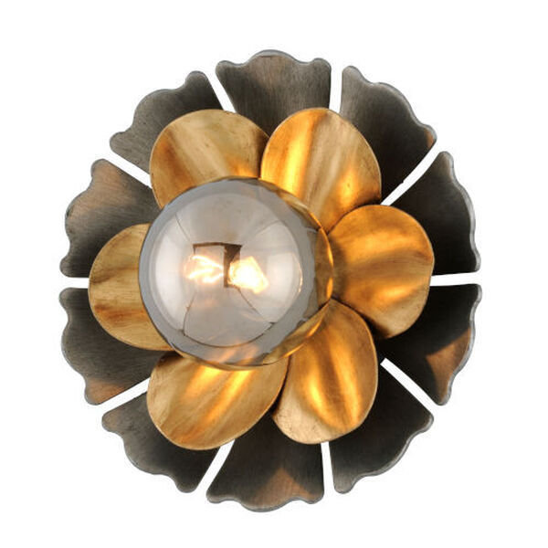Magic Garden Black, Bronze One-Light Wall Sconce With Glass Shade, image 1