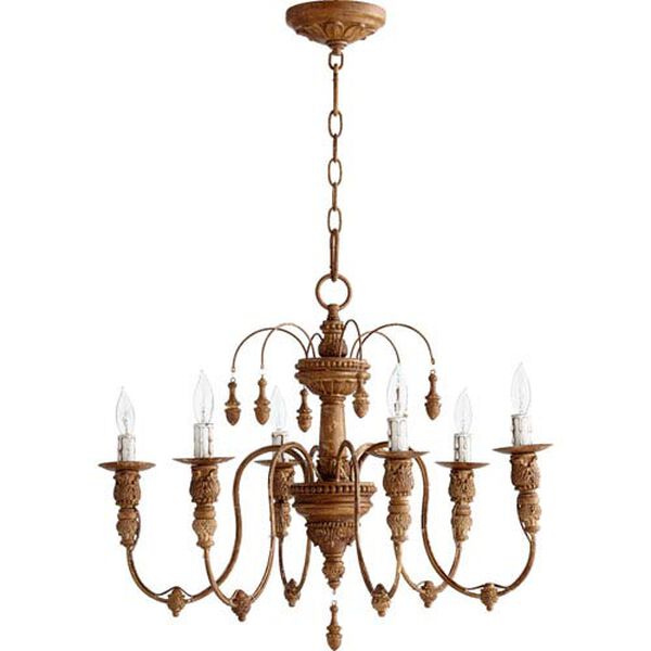 Salento French Umber 20-Inch Six Light Chandelier, image 1