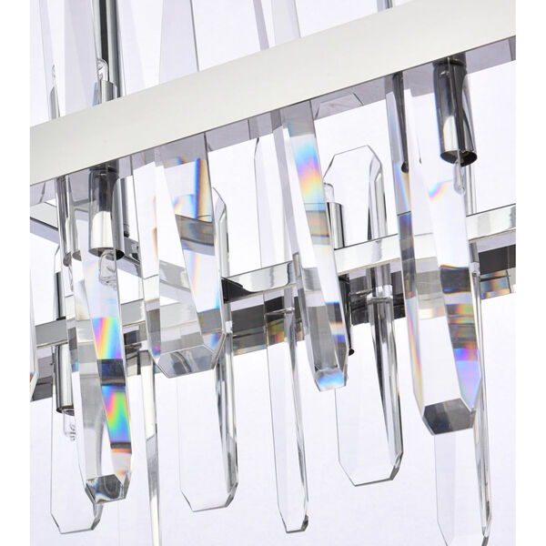 Serena Chrome and Clear 42-Inch Rectangle Chandelier, image 6