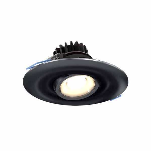 Black Four-Inch Round Recessed LED Gimbal Light in with Adjustable Color Temperature, image 1