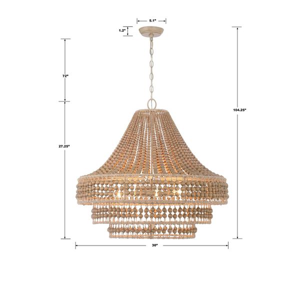 Silas Burnished Silver Eight-Light Chandelier, image 5