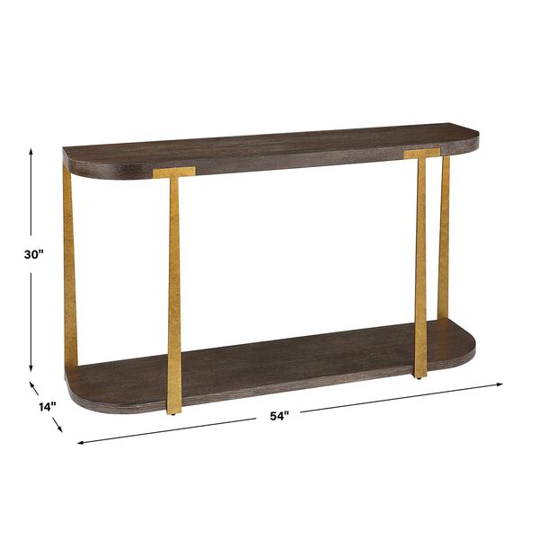 Palisade Rich Coffee and Natural Wood Console Table, image 4