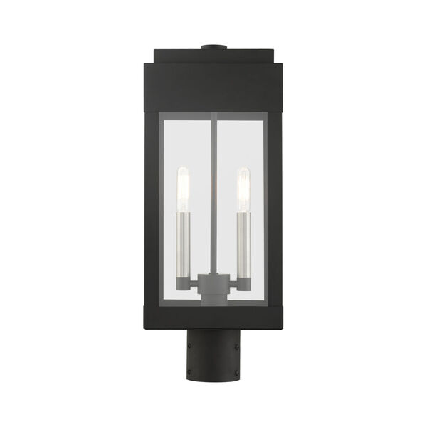 York Black Two-Light Outdoor Post Lantern, image 3