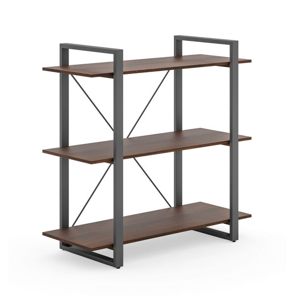 Merge Brown Three-Shelf Bookcase, image 1