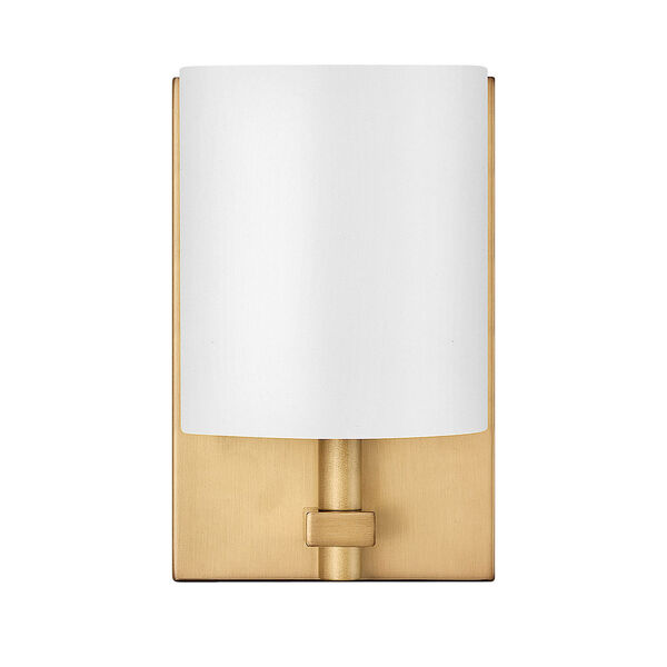 Avenue Heritage Brass One-Light LED Wall Sconce with White Acrylic Shade, image 8