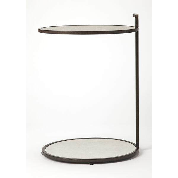 Ciro Mirrored and Metal Side Table, image 2