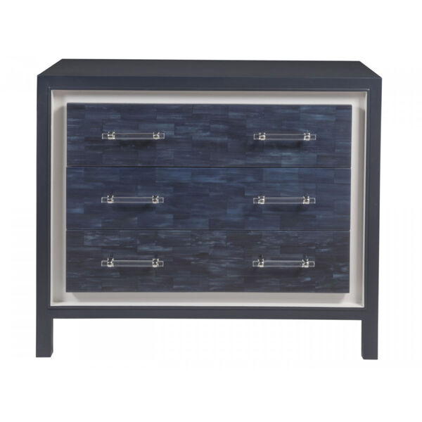 Signature Designs Navy and Polished Nickel Invicta Hall Chest, image 2