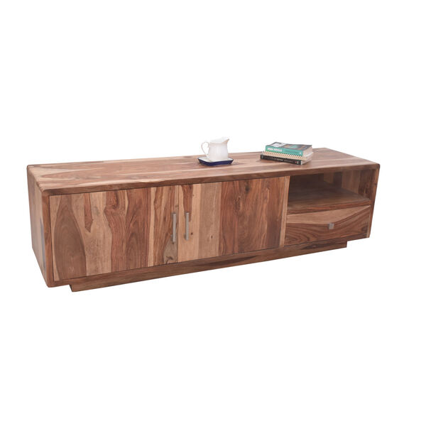 Vacation Natural Low Console with Cabinet and Drawer, image 3