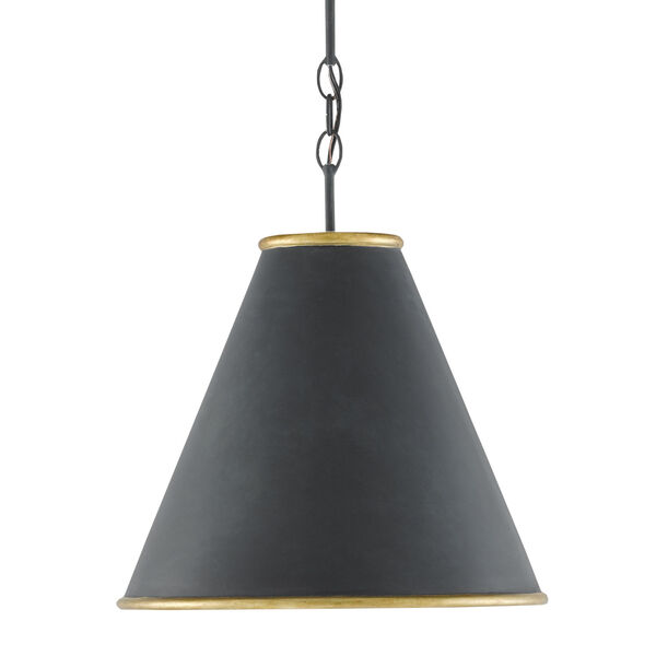 Pierrepont Antique Black and Gold One-Light 16-Inch Pendant, image 2