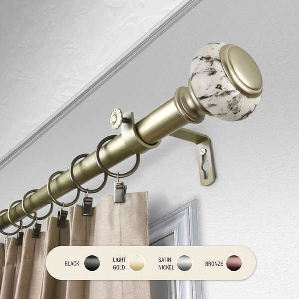 Kelly Gold 28-48 Inch Curtain Rod, image 1
