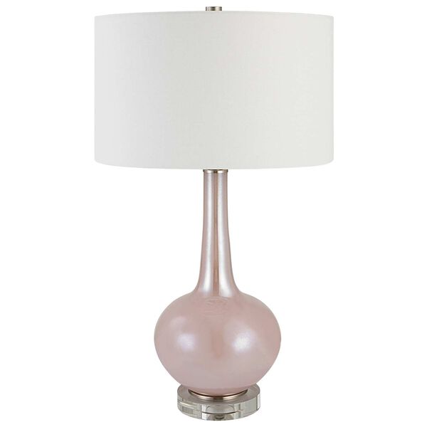 Rosa Pink and Brushed Nickel One-Light Table Lamp, image 4