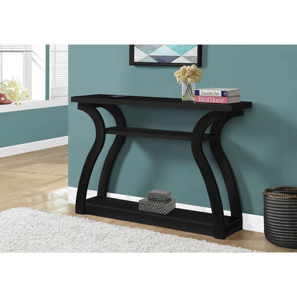 Black 12-Inch Console Table, image 2