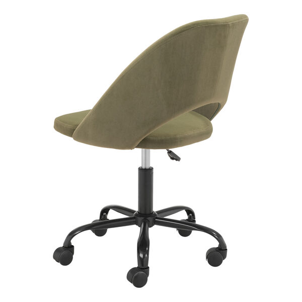 Treibh Olive Green and Black Office Chair, image 6