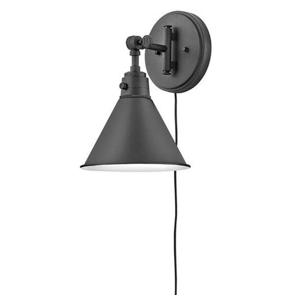 Arti Black Plug-In 12-Inch One-Light Wall Sconce, image 3