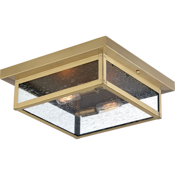 Westover Antique Brass Two-Light Outdoor Flush Mount, image 3