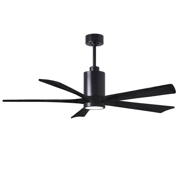 Patricia-5 Matte Black 60-Inch Ceiling Fan with LED Light Kit, image 4