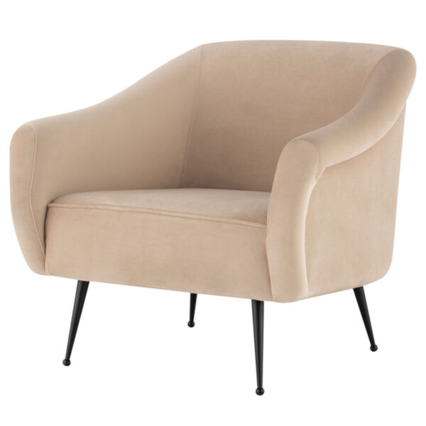 Lucie Beige and Black Occasional Chair, image 1