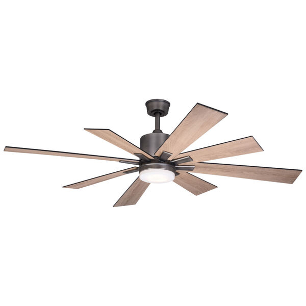 Crawford Dark Nickel 60-Inch Ceiling Fan with LED Light Kit, image 1